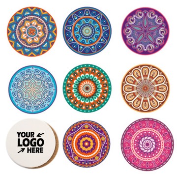 Round Absorbent Ceramic Coaster